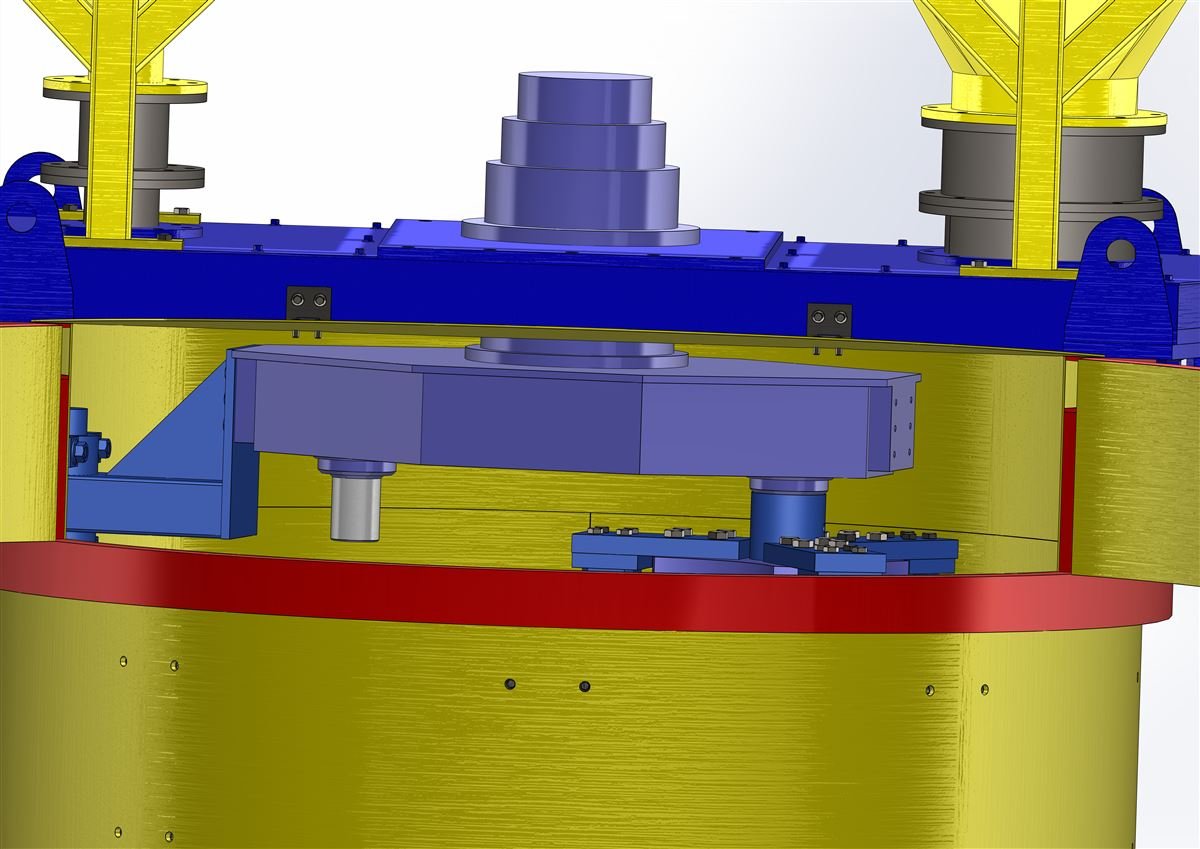 Industrial concrete mixer gearbox assembly